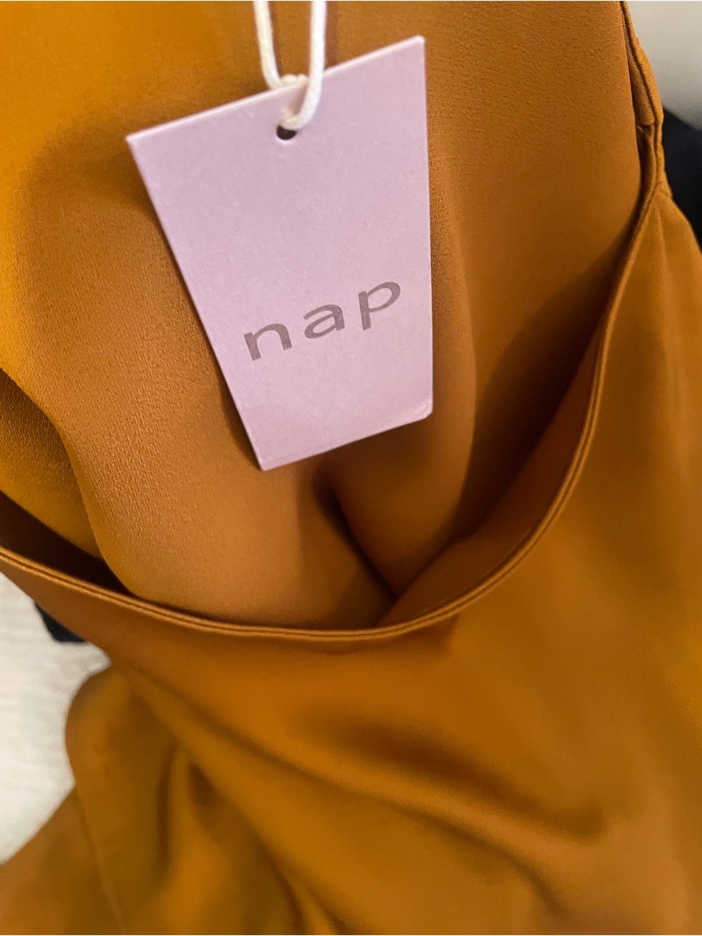 NAP Satin-Look Blouse in Mustard - Picture 6 of 16